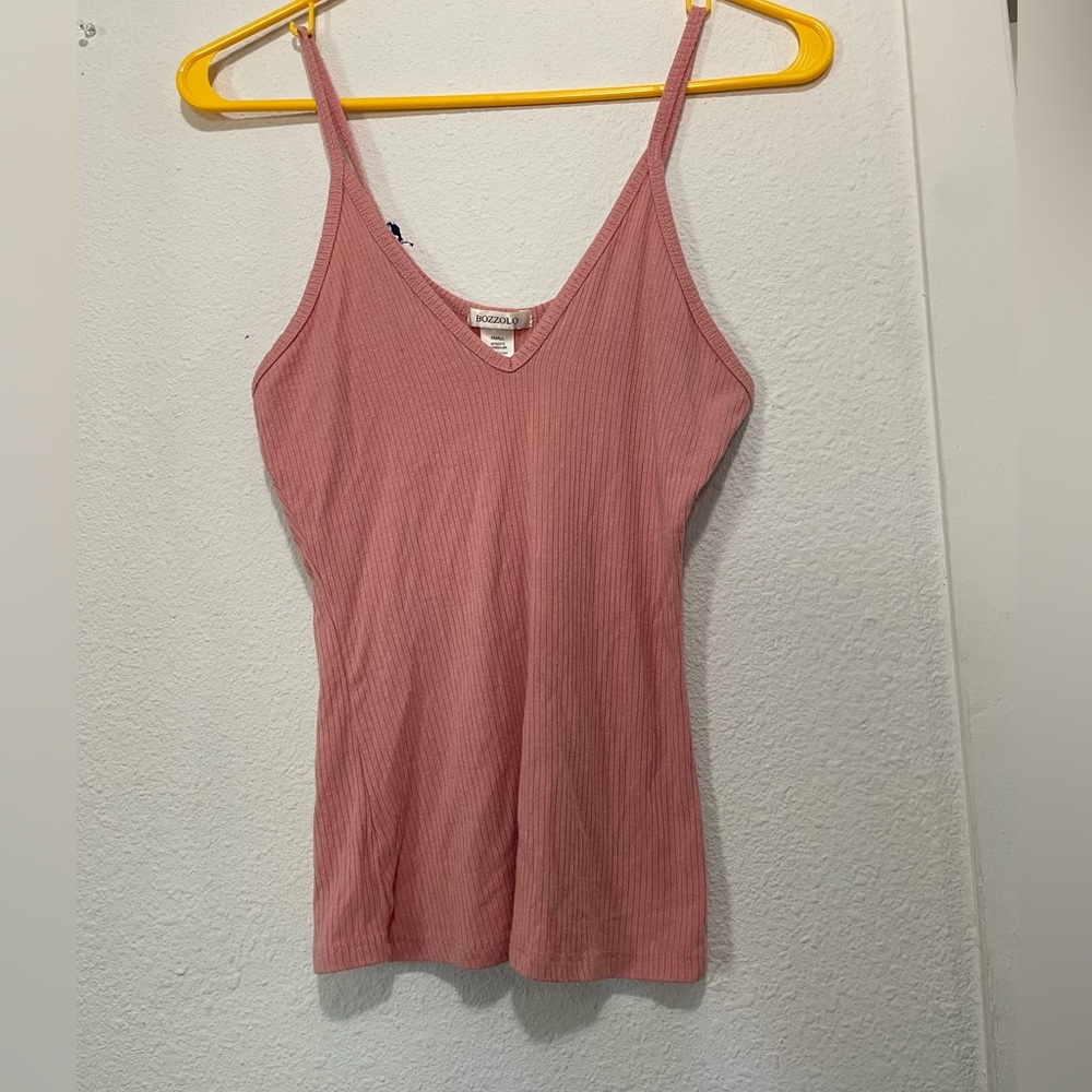 Bozzolo Dusty Pink Ribbed Tank top